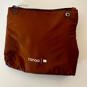 Caraa Snap Travel Pouch- Dark brown/orange
